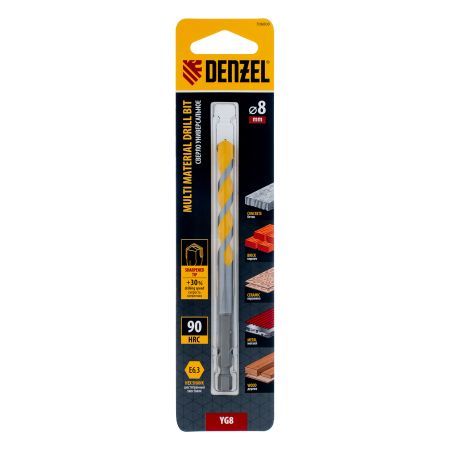 Сверло универсальное, Multi cut, 8 мм Denzel