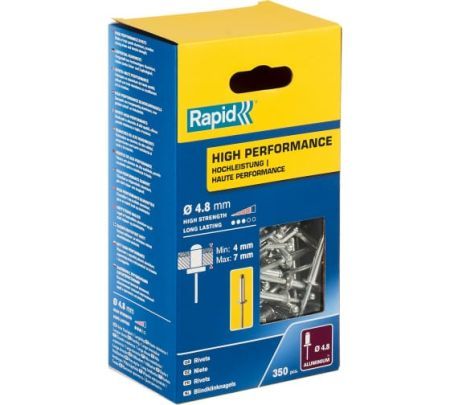 Алюминиевая высокопроизводительная заклепка RAPID R:High-performance-rivet 4.8х10 мм 350 шт. 5001435