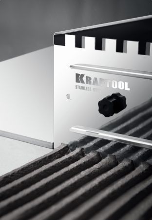 KRAFTOOL BUNKER-4 зуб 8, 10, 12 мм, полукруг 10х20 мм, нерж. сталь, Раздвижная гребенка для плитки (08081)