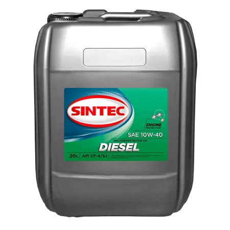 Масло минеральное Sintec Diesel SAE 10W-40 API CF-4/CF/SJ бочка 204л (180 кг)/Motor oil