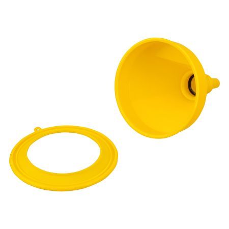 Воронка пластиковая 135 мм с металлическим ситом, гибким наконечником и непроливайкой Denzel