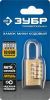 ЗУБР кодовый, 35 х 21 х 10 мм, 4 диска, мини, навесной замок, Профессионал (37118-2)