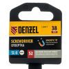 Отвертка, SL6x38 мм, S2, 3к рукоятка Denzel