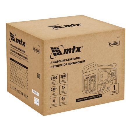 Генератор бензиновый RS-4000E, 3,3 кВт, 230В, электростартер MTX
