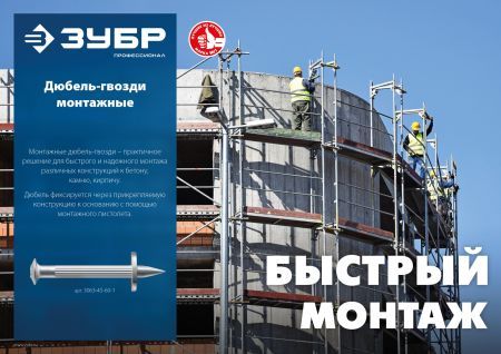 ЗУБР ДГМ, 30 x 3.7 мм, цинк, 1 кг, монтажный дюбель-гвоздь , Профессионал (3063-37-30-1)