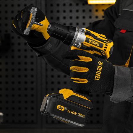 Щетка для дрели, 75 мм, Плоская, со шпилькой, нержавеющая витая проволока Denzel