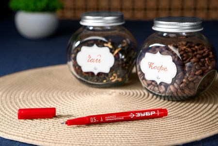 ЗУБР МП-50 красный, 0.5 мм перманентный маркер (06321-3)