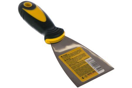 Нержавеющий шпатель KRAFTOOL Extrem 65 мм Х-образное профилированное полотно двухкомпонентная ручка 10035-065
