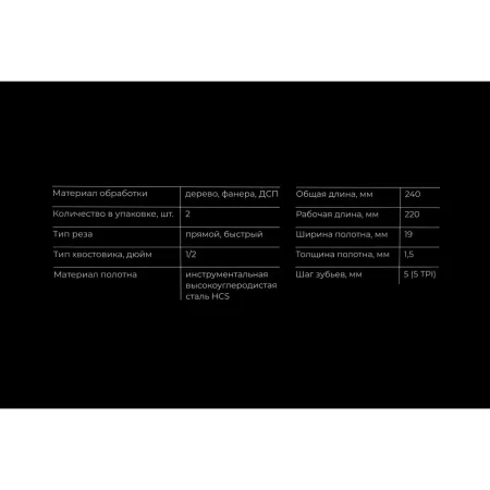 Пилки для сабельной пилы Gigant G-11082011