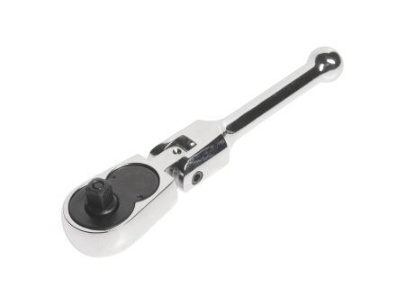 Ключ трещотка 1/4" 45 зубьев 124мм шарнирныйс фиксацией укороченный металлическая рукоятка JTCJTC