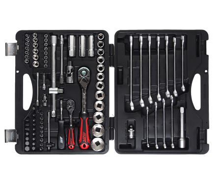 Набор инструментов 85 предметов для поврежденных болтов и гаек 1/4",1/2" в кейсе JTCJTC