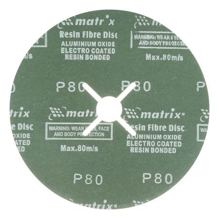 Круги фибровые 5 шт, Р 80, 180 х 22 mm Matrix