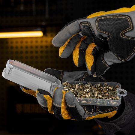 Заклепки резьбовые, стальные, оцинкованные, М3, пластиковый кейс, 200 шт. Denzel