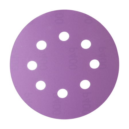 Абразивный круг на бумажной основе HANKO PP627 Purple Paper 125 мм, 8 отверстий