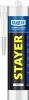 STAYER 260 мл, белый, силиконовый, санитарный герметик (41215-0)