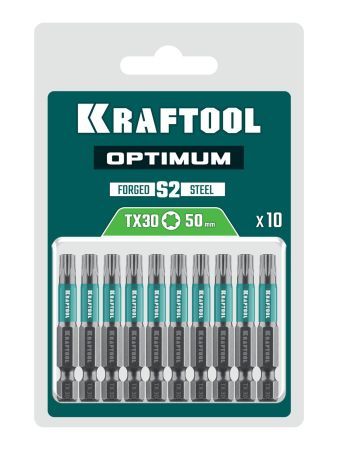 KRAFTOOL OPTIMUM TX 30, 50 мм, 10 шт, биты (26126-30-50-10)