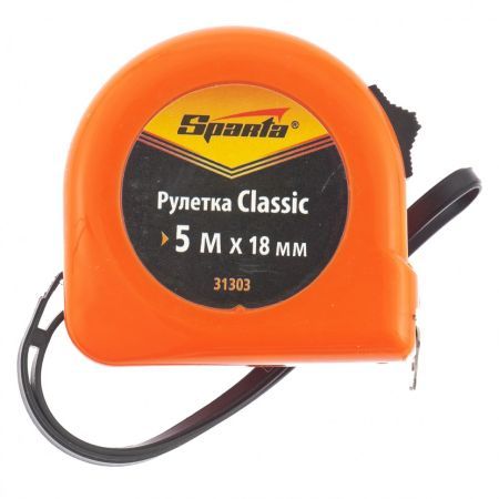 SPARTA Рулетка Classic, 5 м х 18 мм, пластиковый корпус Sparta