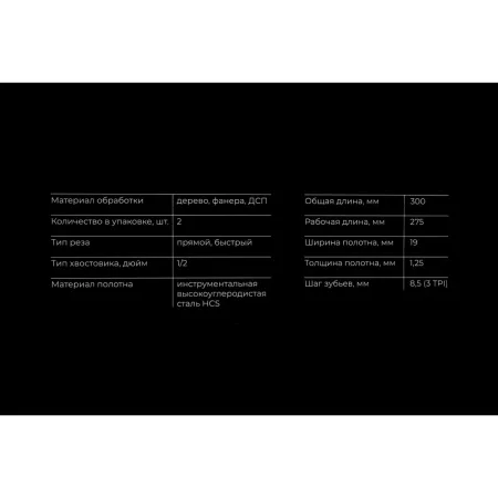 Пилки для сабельной пилы Gigant G-11082012