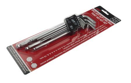 Набор ключей шестигранных удлиненных с шаром для поврежденного крепежа 9 предметов JTCJTC