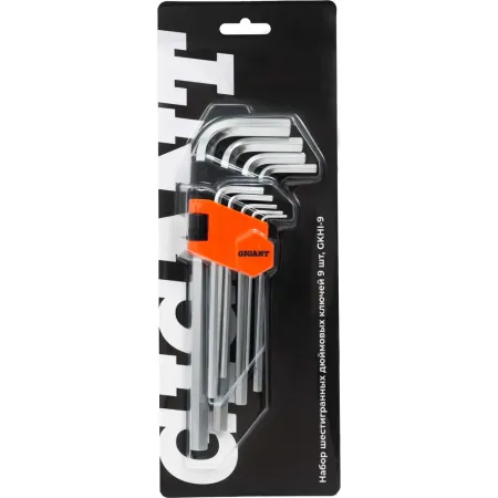 Набор шестигранных дюймовых ключей Gigant GKHI-9