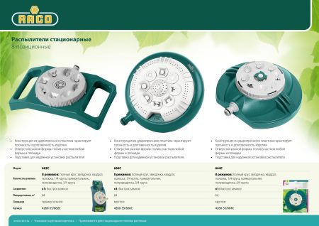 RACO 662C, на прямоугольной подставке, пластиковый, стационарный распылитель (4260-55/662C)