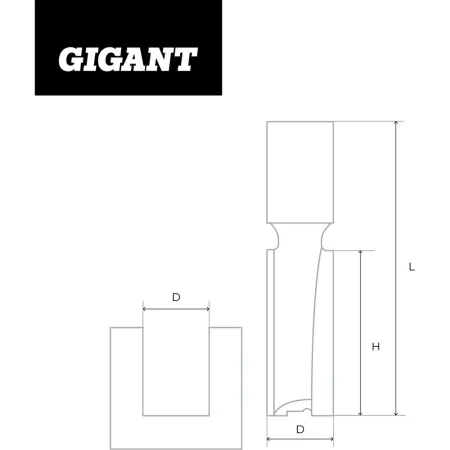 Пазовая прямая фреза Gigant GC-0064